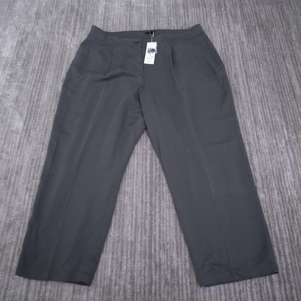 Eileen Fisher Bark High Waist Crop Pant 18 Textured Pleated Wide Leg New NWT